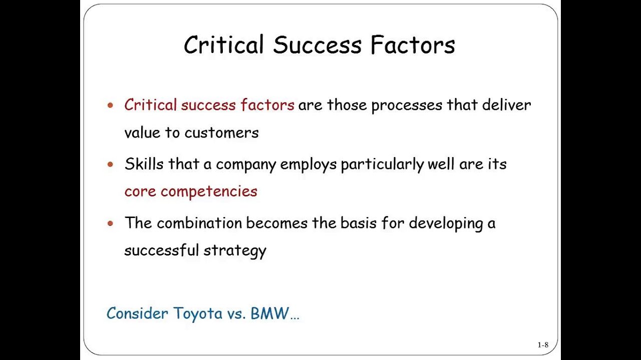 Critical Success Factors