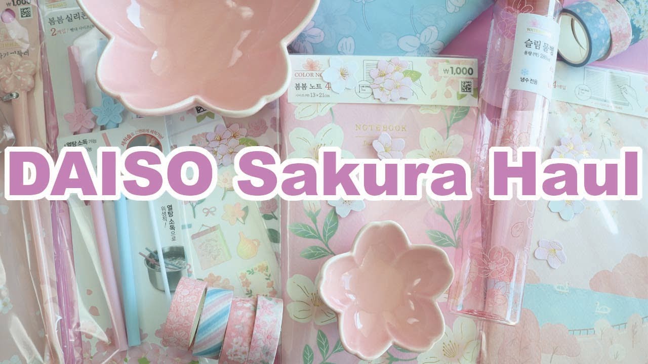 Daiso Sakura & Stationery Haul (Shopping in Korea)