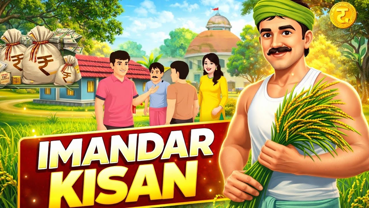Imandar Kisan Ki Kahani | Sachai Aur Mehnat Ka Phal | Moral Cartoon Story Hindi #cartoonstory 