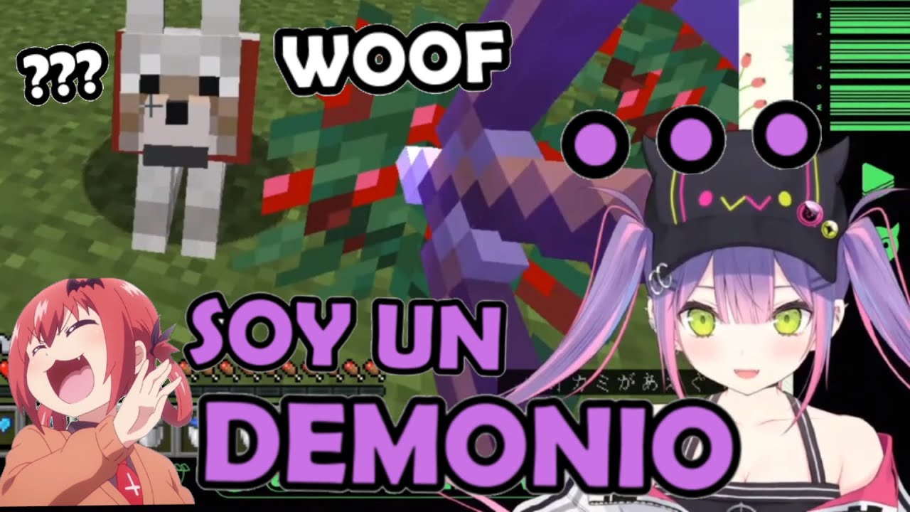 [Sub Esp] Towa quiere DEMOSTRAR que es un DEMONIO matando a un PERRO en Minecraft [Hololive]