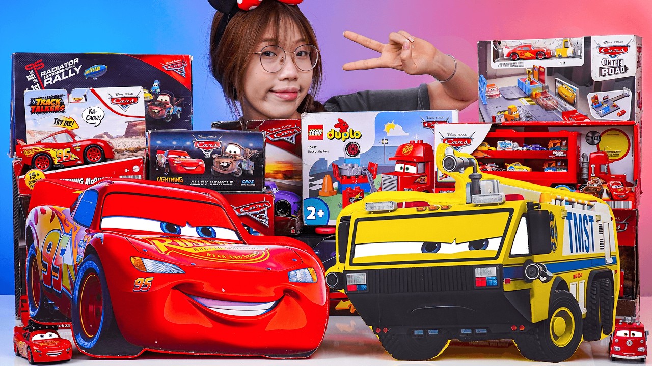 Review Unboxing Disney Pixar Cars🚗🚕 Lightning Mcqueen, Tow Mater, Doc Hudson, Sally Carrera #disney
