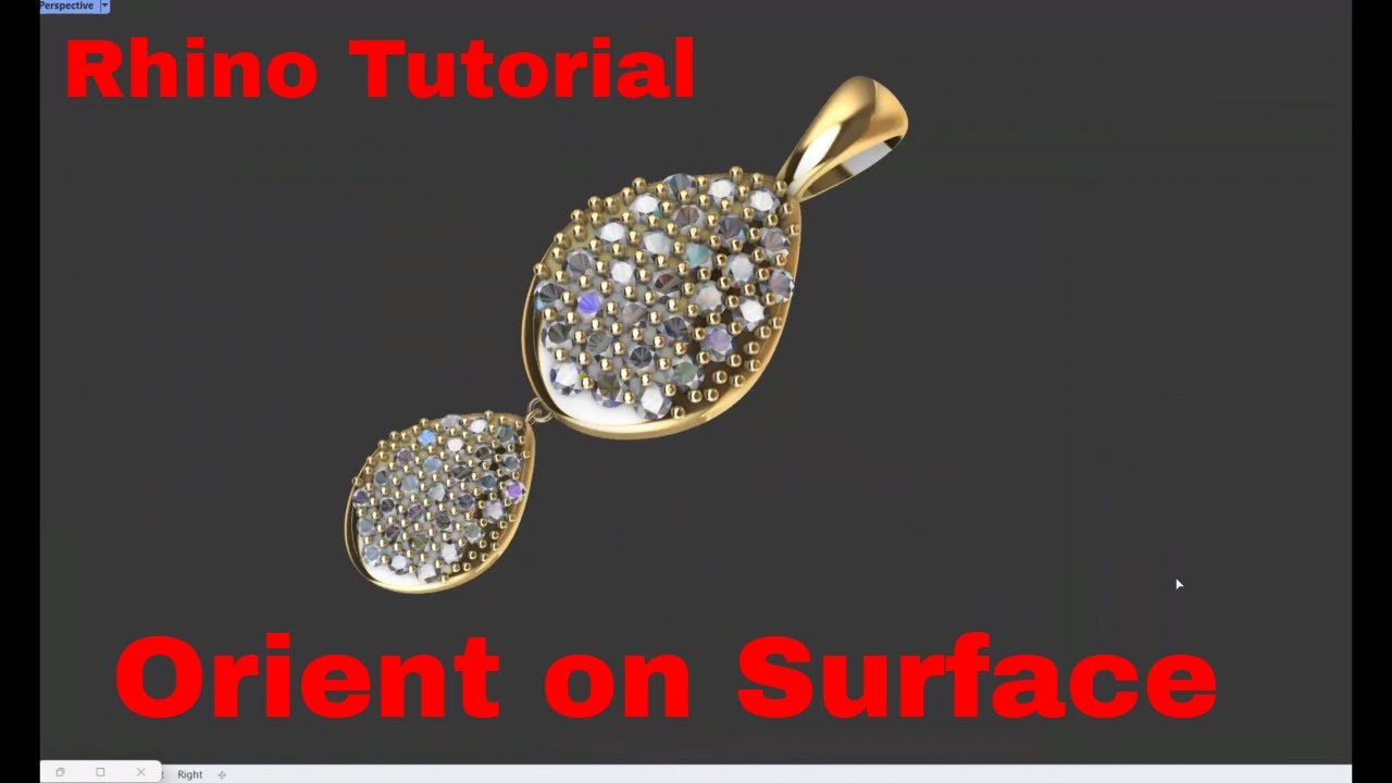 Rhino 3d | Rhino Tutorial #643 | How to orient diamonds on surface #643 | #rhino #rhino3d #cad