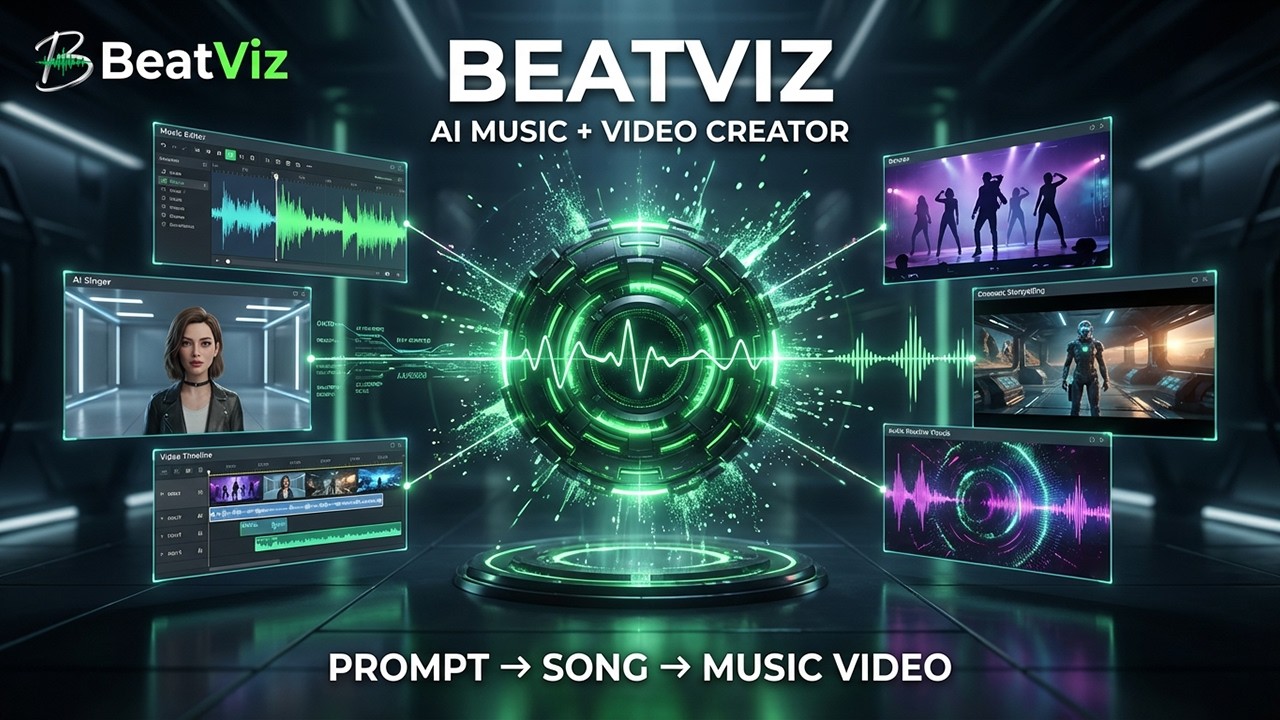 BeatViz AI — Create Full Music Videos, Songs & Covers with AI
