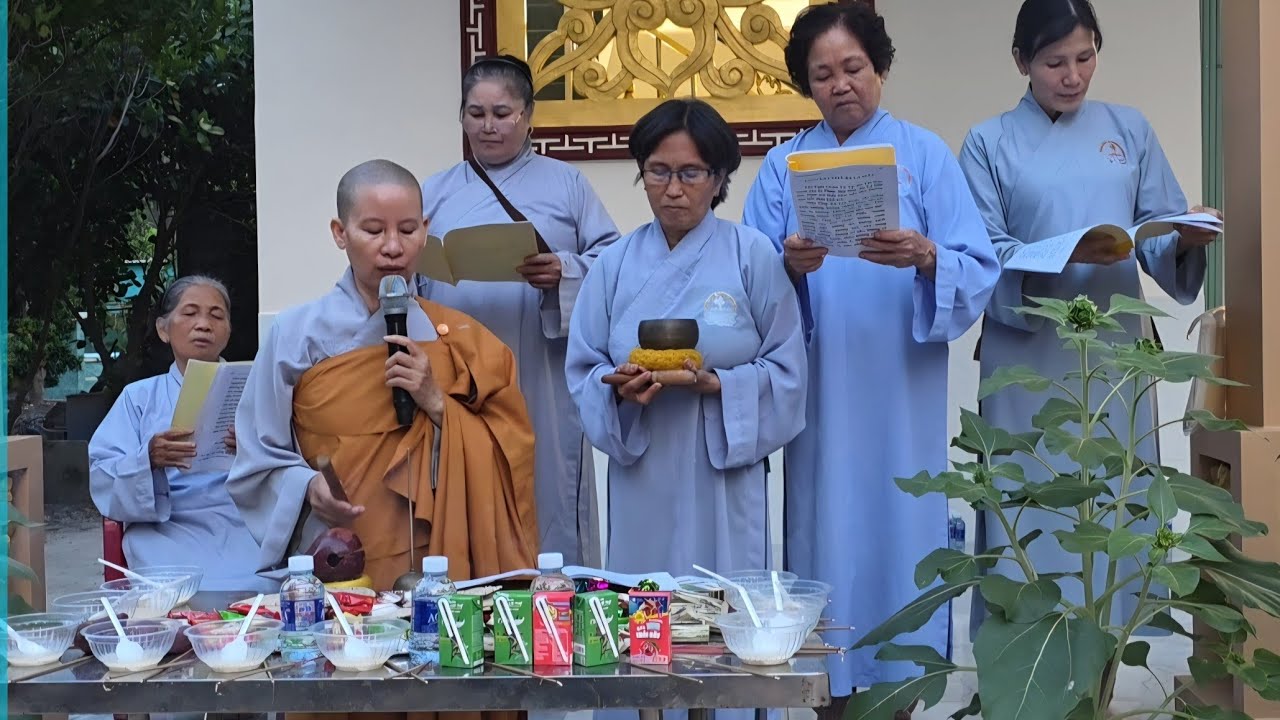 CÚNG THÍ THỰC. CHÙA LINH QUANG - ẤP 2 BẾN CỦI ,XÃ LỘC NINH.TN.