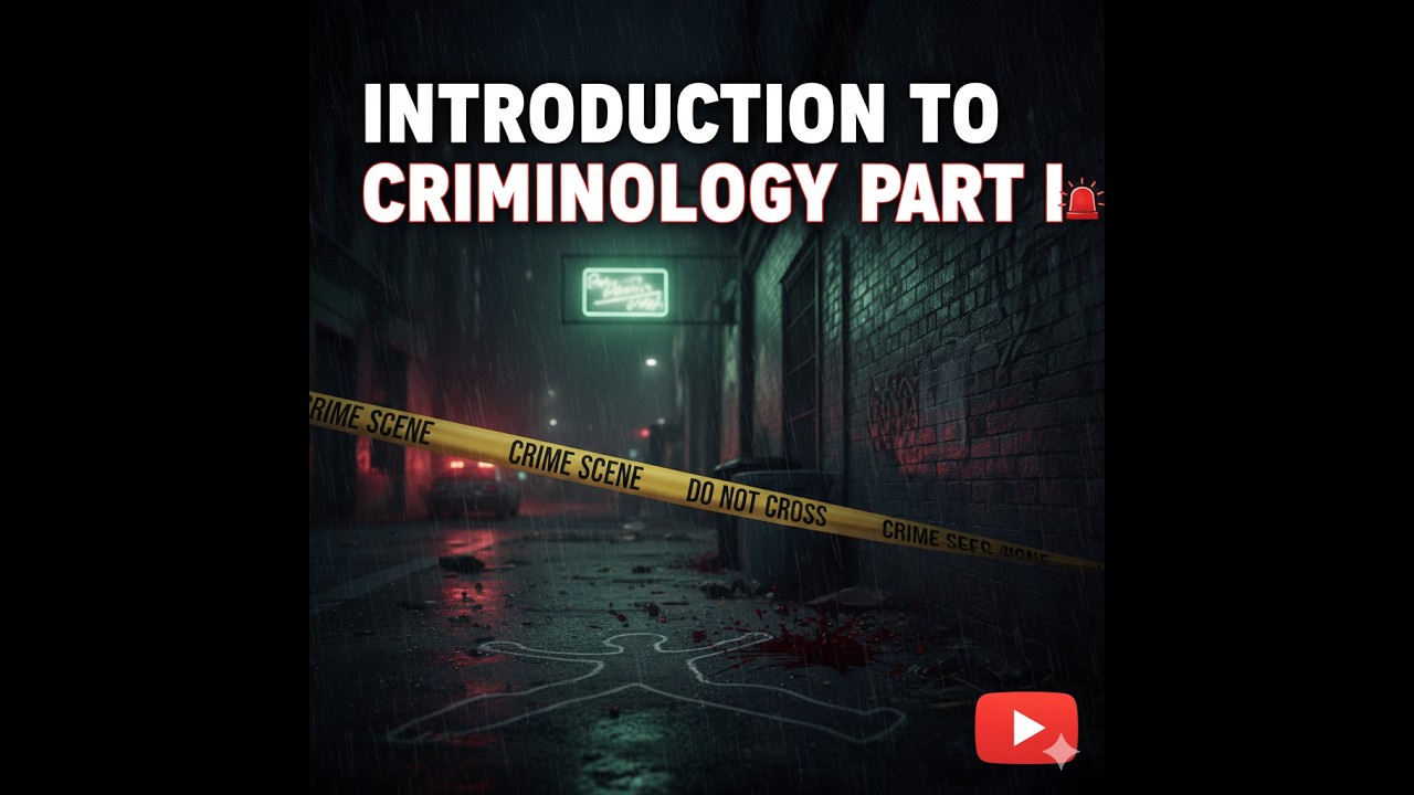 Introduction to Criminology Part I.