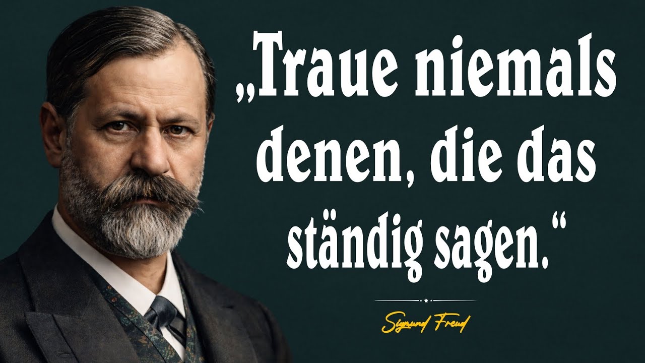 Halte dich fern von Menschen, die ständig diese Dinge sagen | Zeitlose Zitate von Sigmund Freud