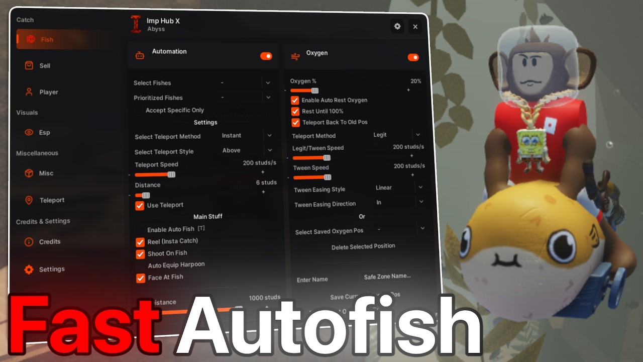 The BEST Abyss Script Pastebin *NO KEY* Instant Catch, Autofarm + MORE!