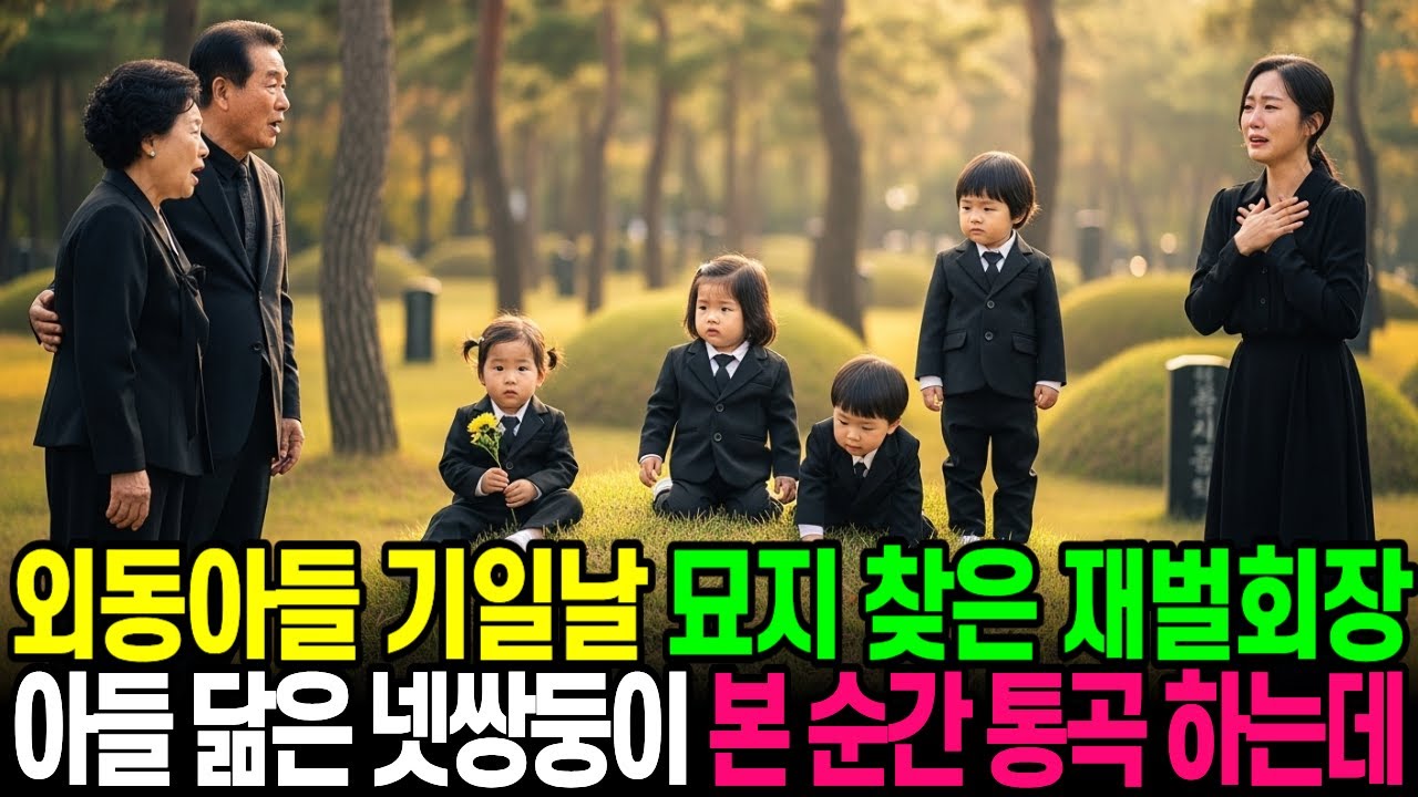 아들의 기일날 묘지에 나타난 낯선 여인, 그녀가 품은 네 아이의 정체에 모두가 오열했습니다
