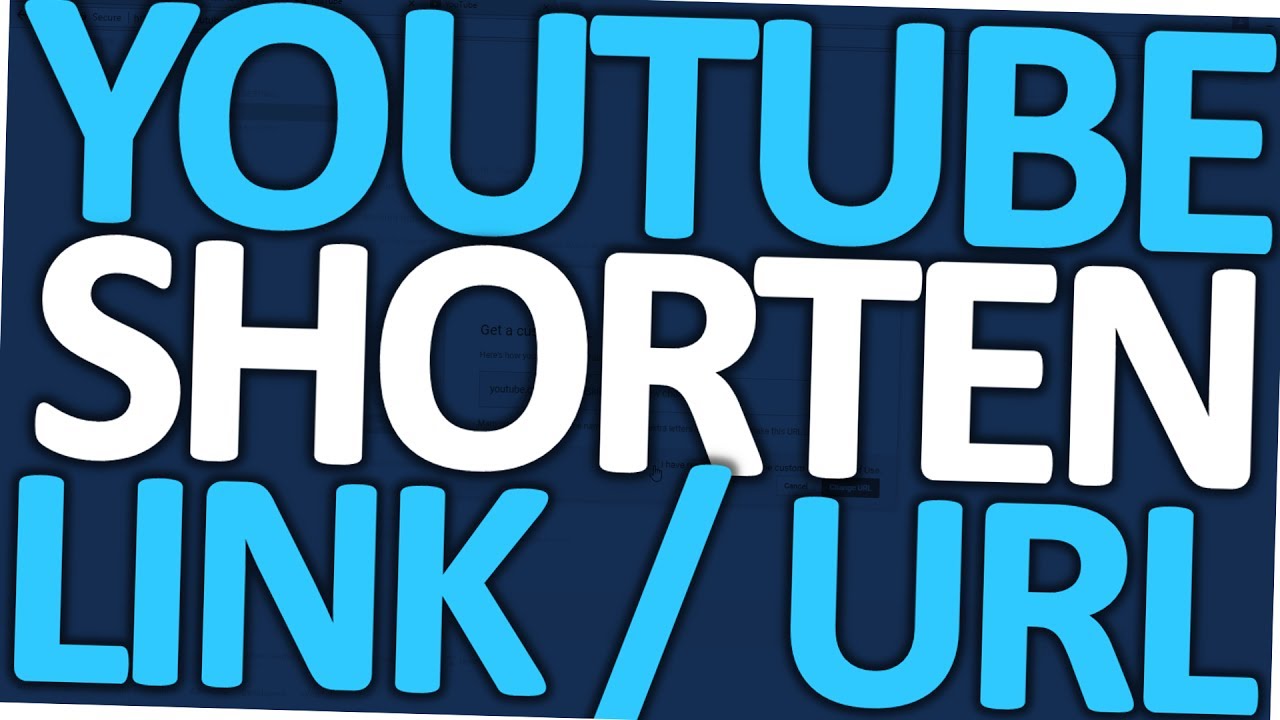How to shorten Youtube Channel URL & Links (2017)