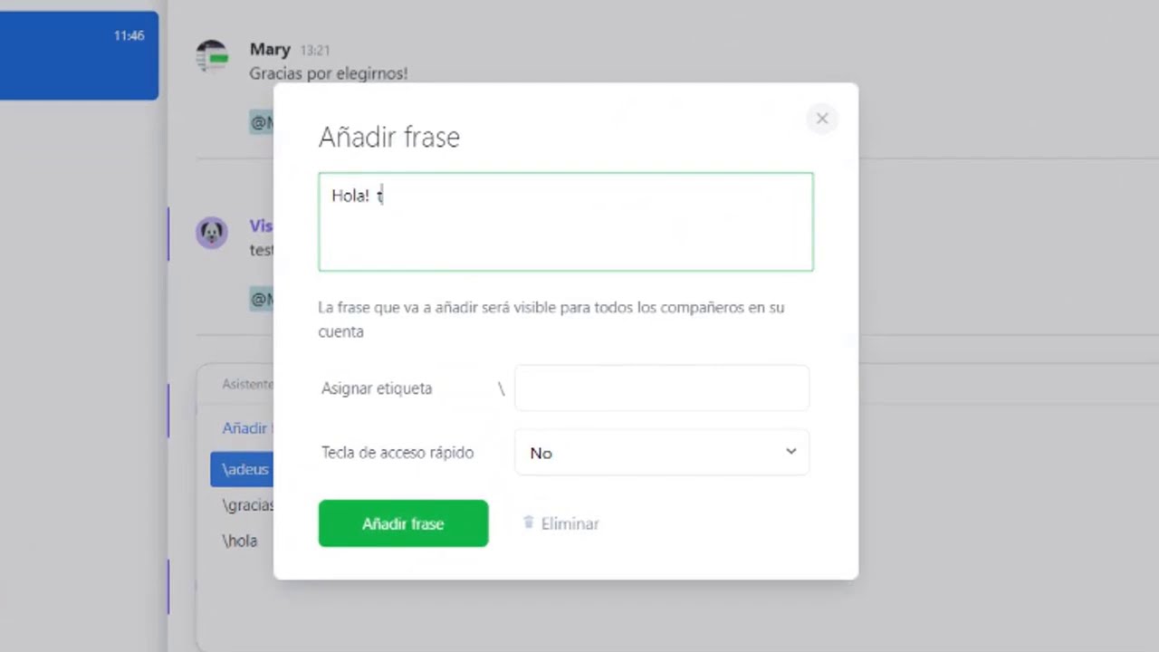 Mejor que un robot, JivoChat. &iquest;C&oacute;mo a&ntilde;adir frases r&aacute;pidas?