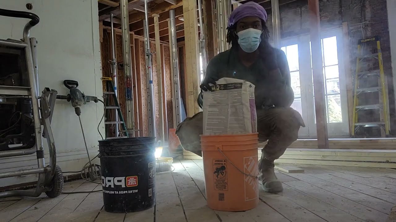 How to mix GROUT to support a STEEL BEAM!