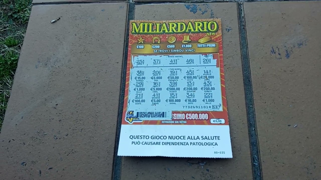 Gratta e Vinci Miliardario New vincente 5€