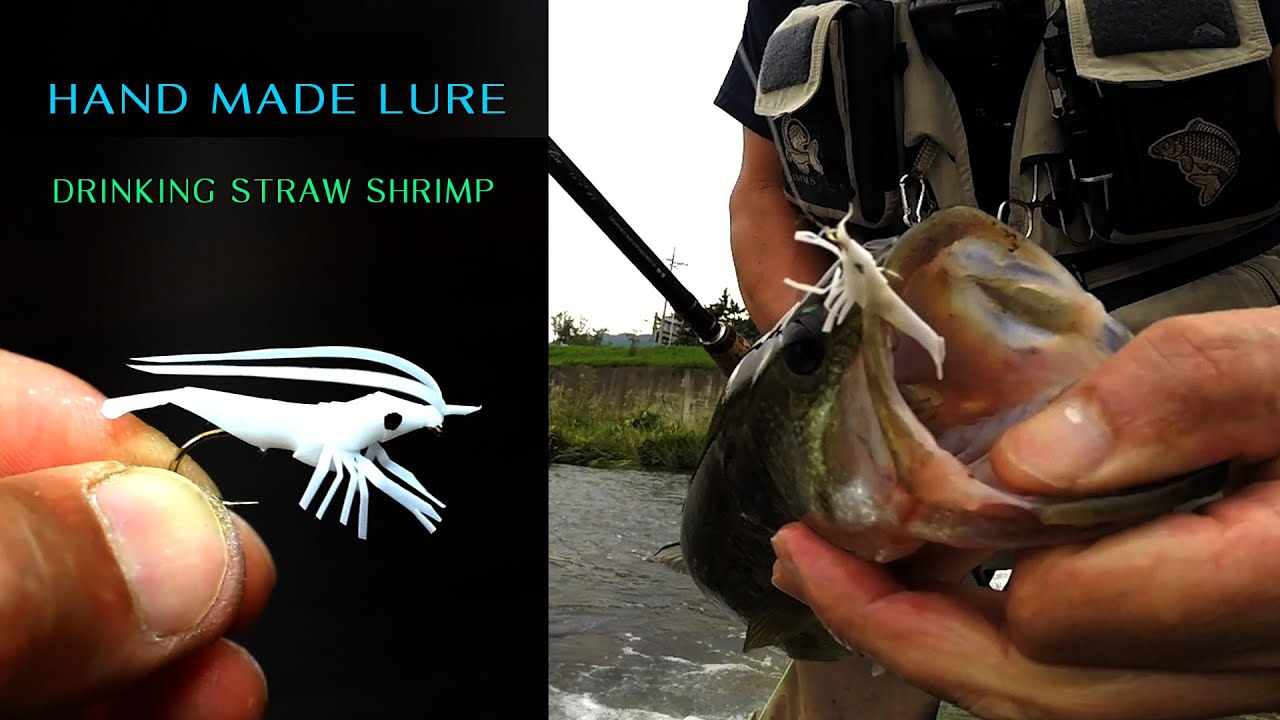 Challenge fishing with shrimp lure made from drinking straw - Fly fishing - Episode 28