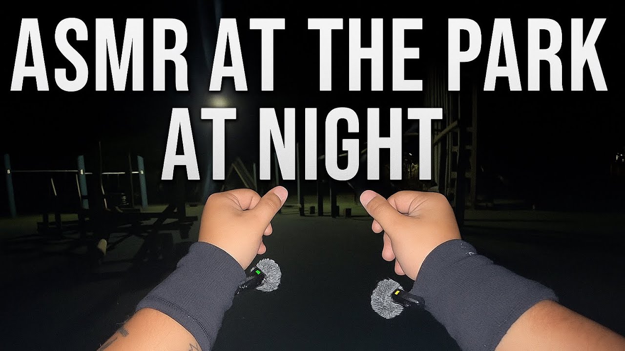ASMR AT THIS WOODEN PARK AT NIGHT 👀