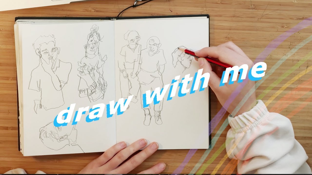 Draw with me, but DON'T look at the paper.
