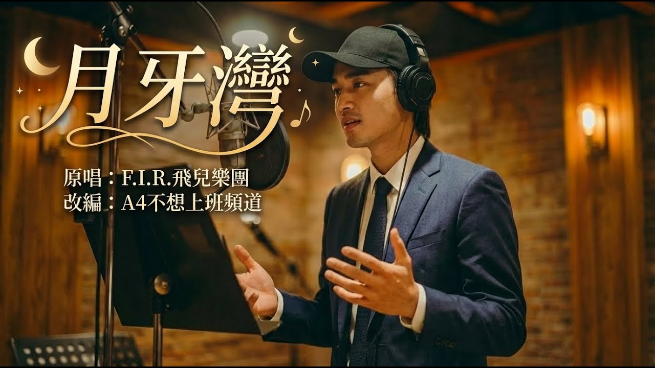 【AI翻唱】不再是髮際彎！【月牙灣】F.I.R. 飛兒樂團 - 史詩搖滾男聲版 Cover by A4不想上班頻道