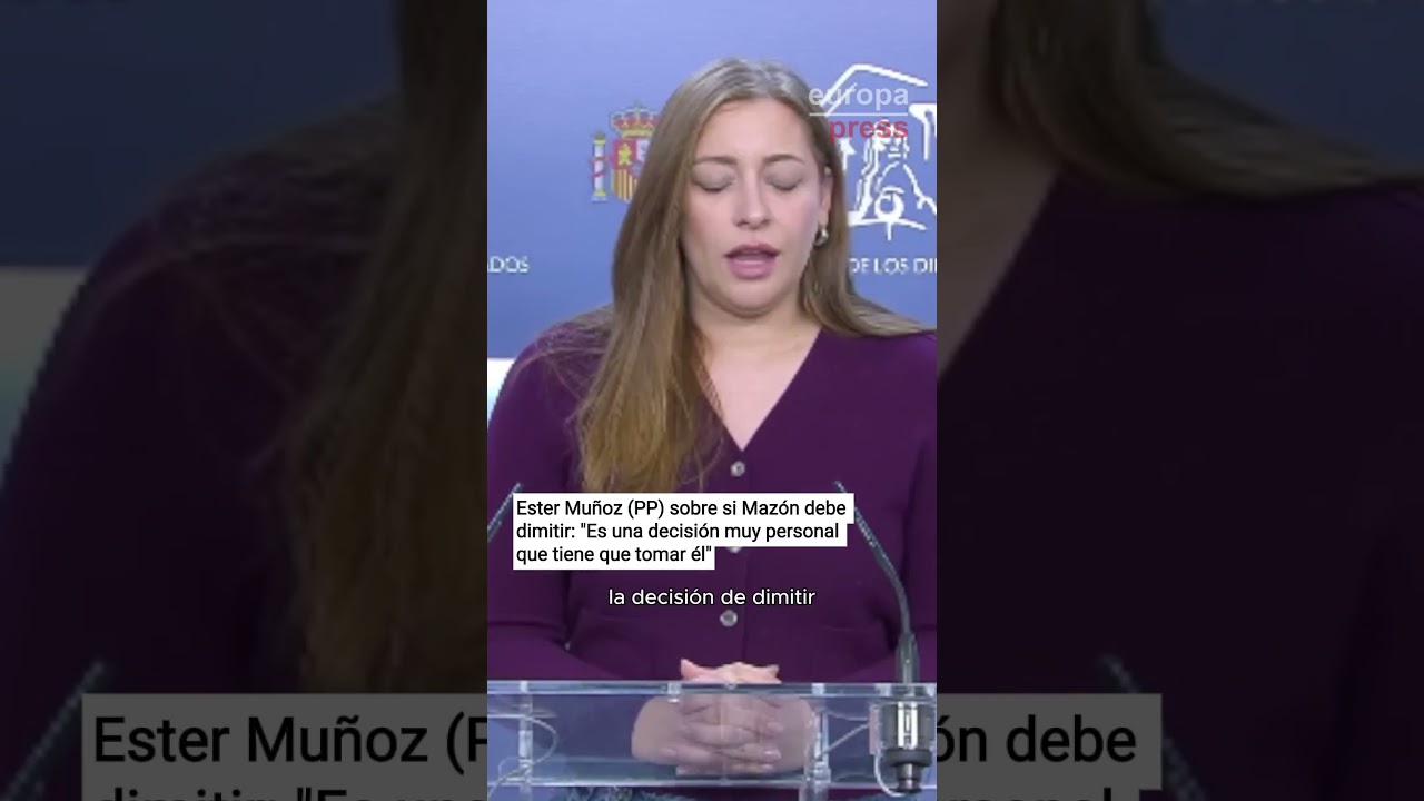 Ester Mu&ntilde;oz (PP) sobre si Maz&oacute;n debe dimitir: 
