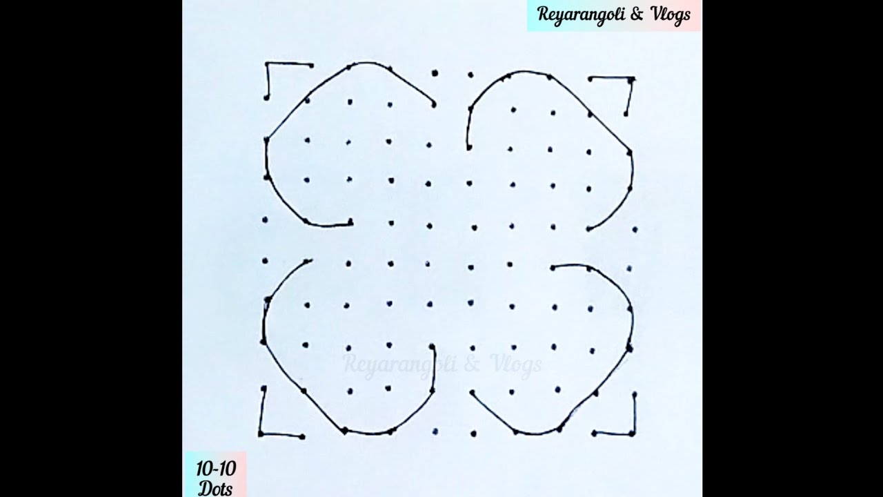 10-10 Dots today's trending 🐘🌺 Beautiful rangoli designs 🌺 Easykolams @Reyarangoli 