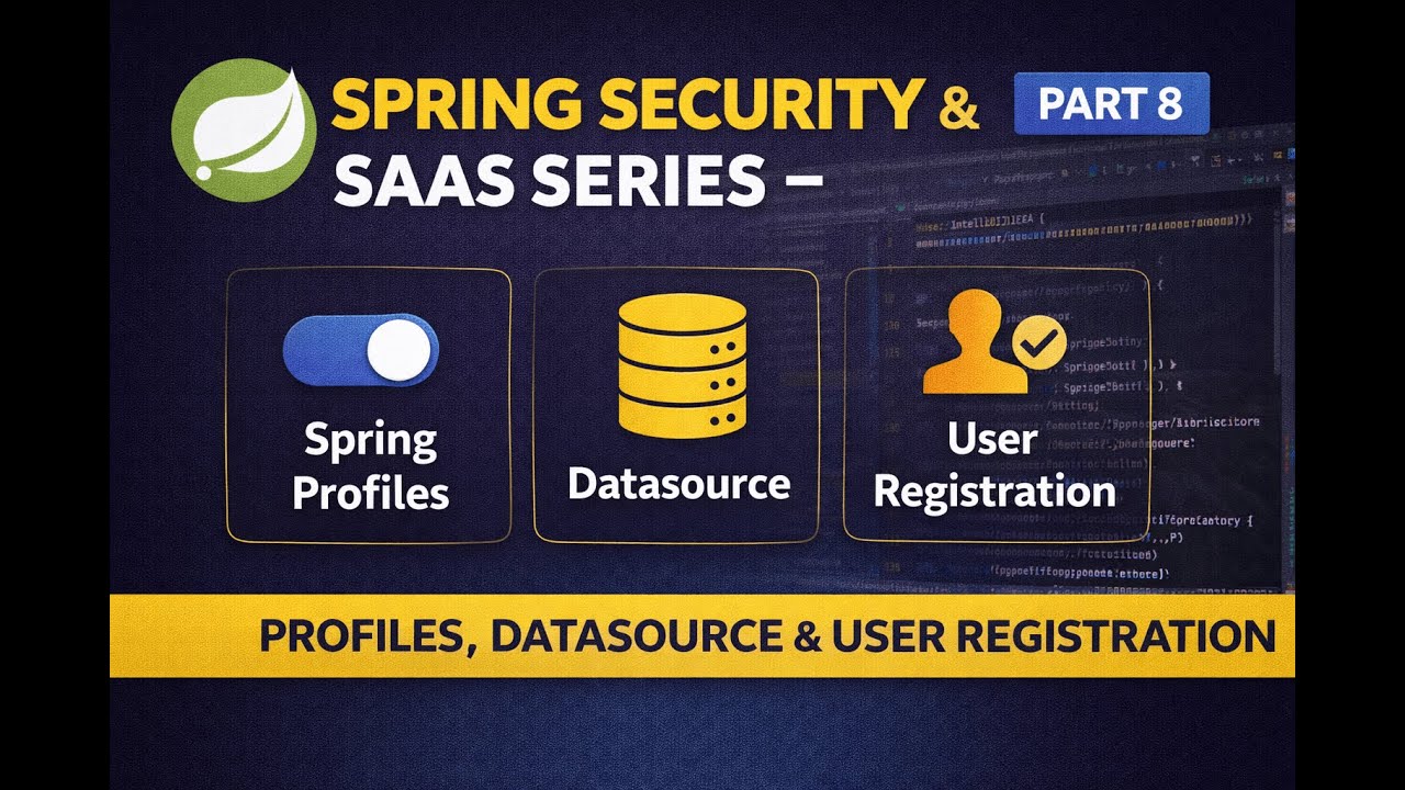Spring Security & SaaS Series – Part 8 | Spring Profiles, Datasource & User Registration