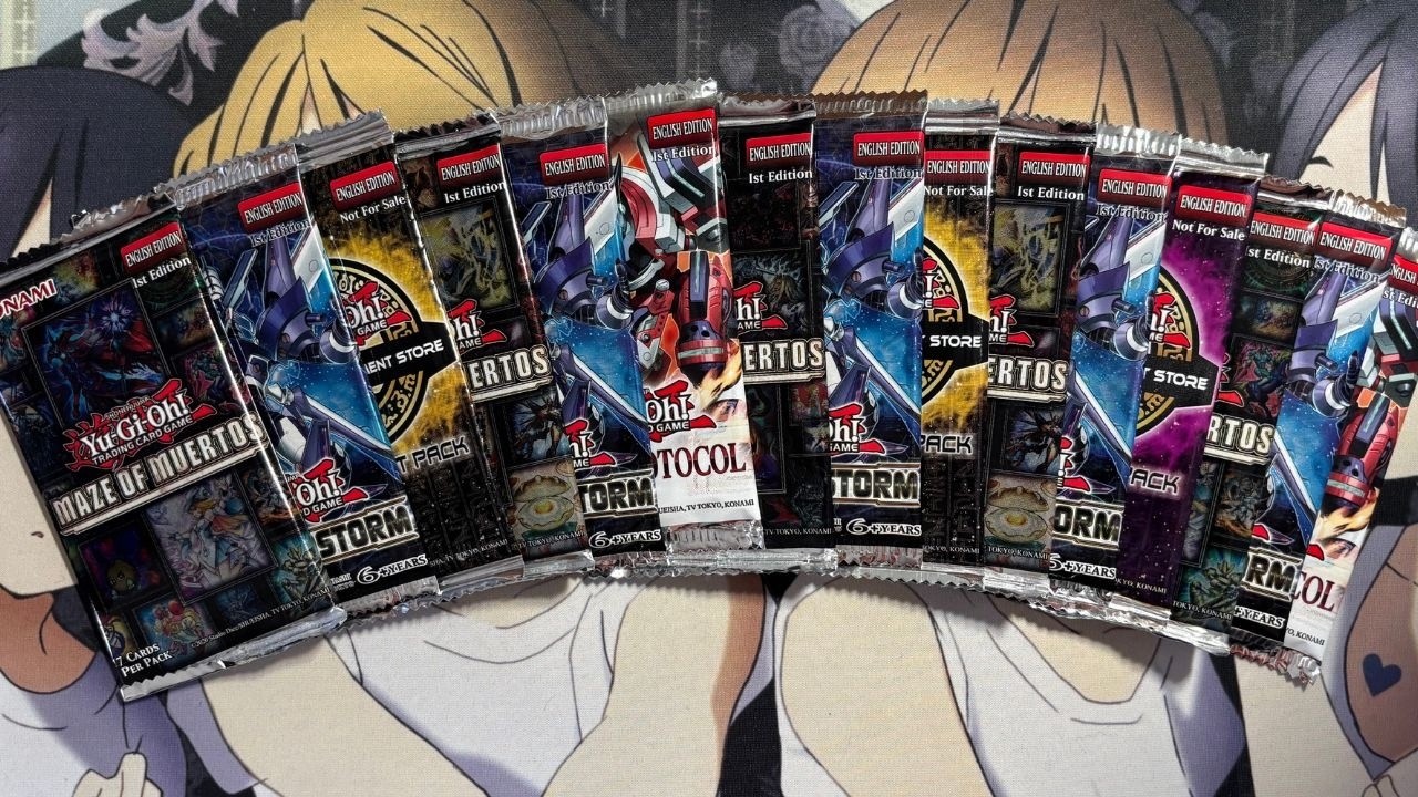 Открытие пятнадцати случайных бустерных наборов Yu-Gi-Oh! TCG