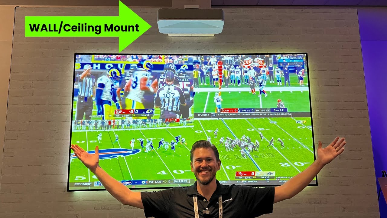 MUST SEE! LASER TV UPSIDE DOWN - Epson LS800 Ultra Short Throw Projector INSTALLED ABOVE 120