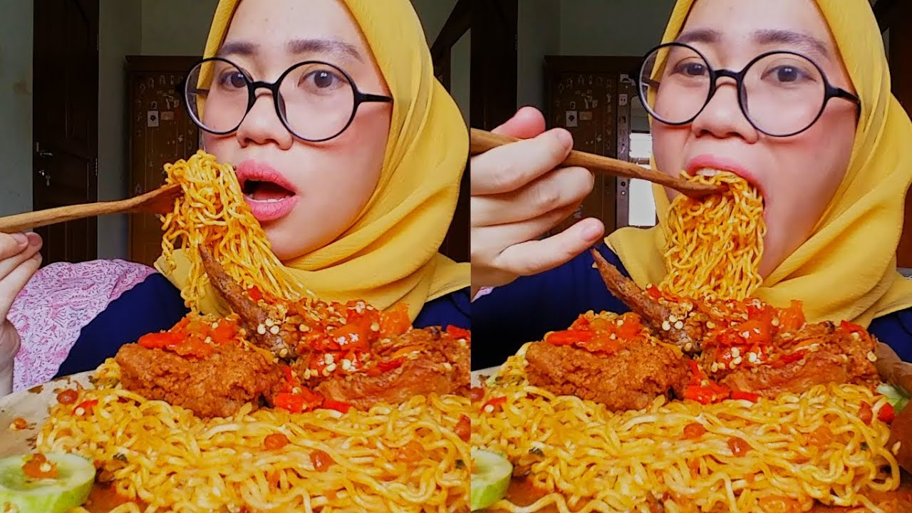 MUKBANG INDOMIE HYPEABIS + AYAM GEPREK BENSU LEVEL 15
