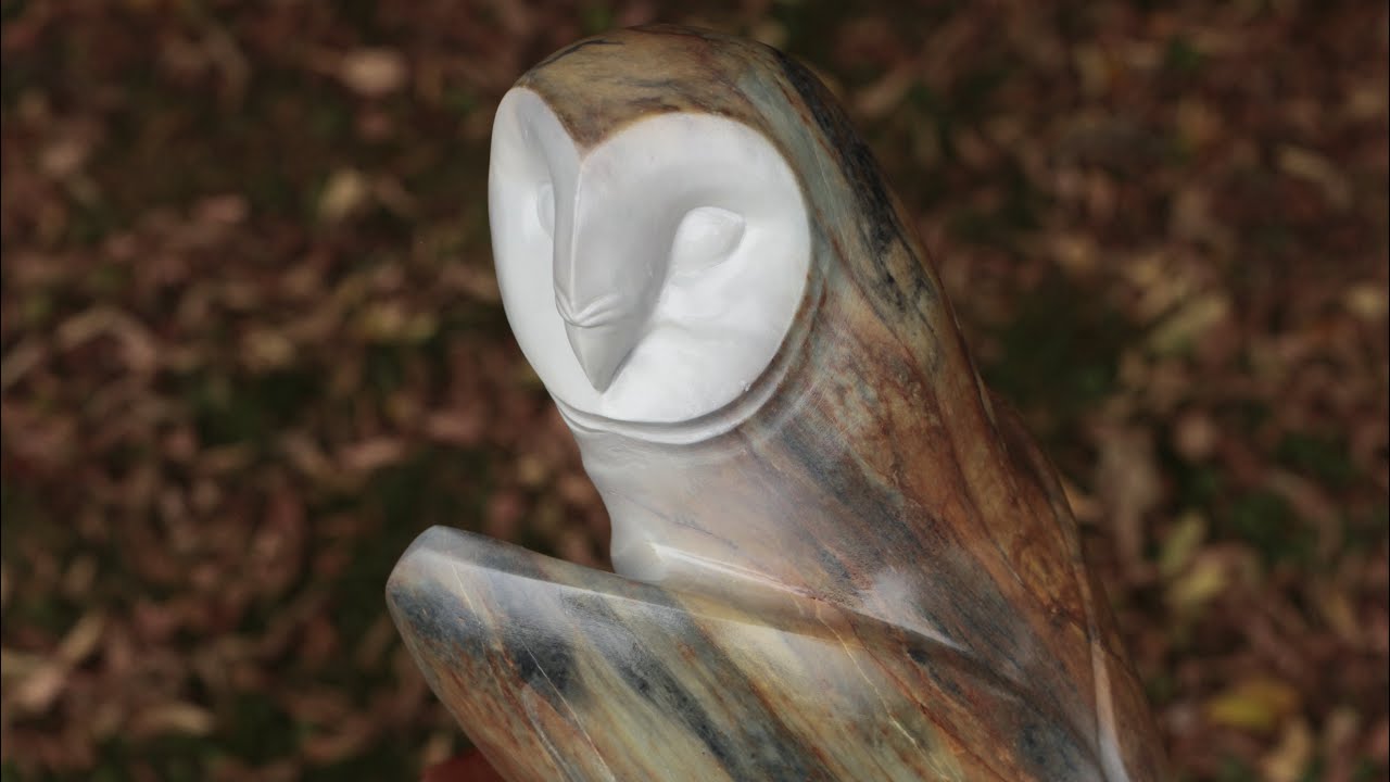 Tracing the Heavens &ndash; The Making of a Soapstone Barn Owl Sculpture | Authentic Stone Carving Process