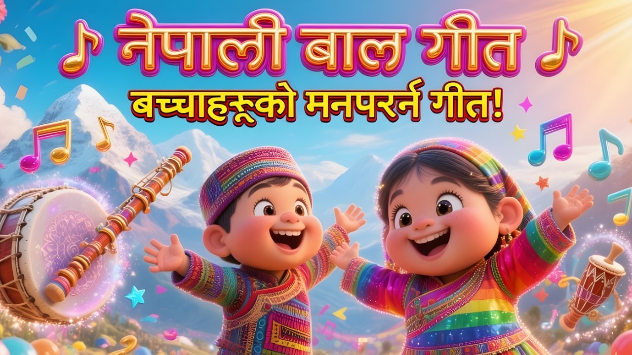 नेपाली बाल गीत | Nepali Bal Geet Cartoon | बच्चाहरूको मनपर्ने गीत