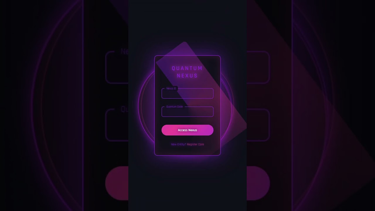 Animated Quantum Nexus Login Form Using HTML CSS|#coding #websitedesign #animatedloginform #shorts