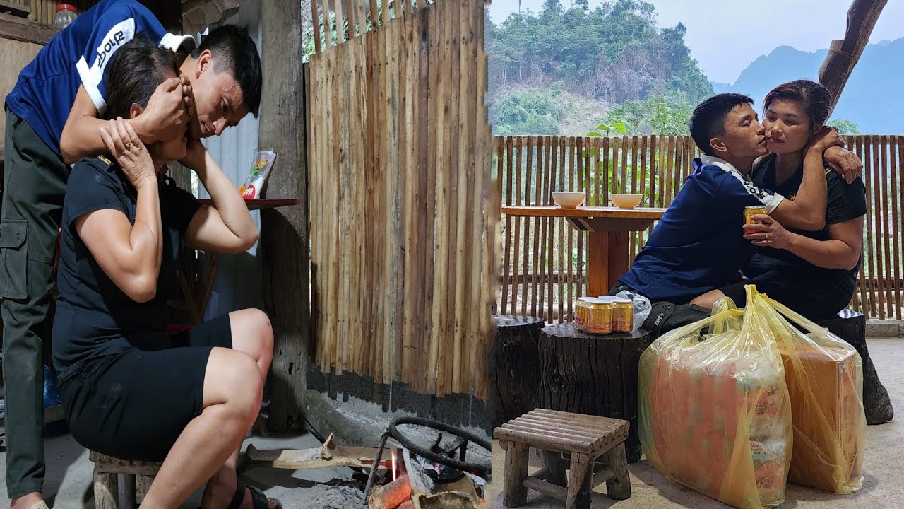 After completing the new pig barn, Phong came and decided to ask for my forgiveness