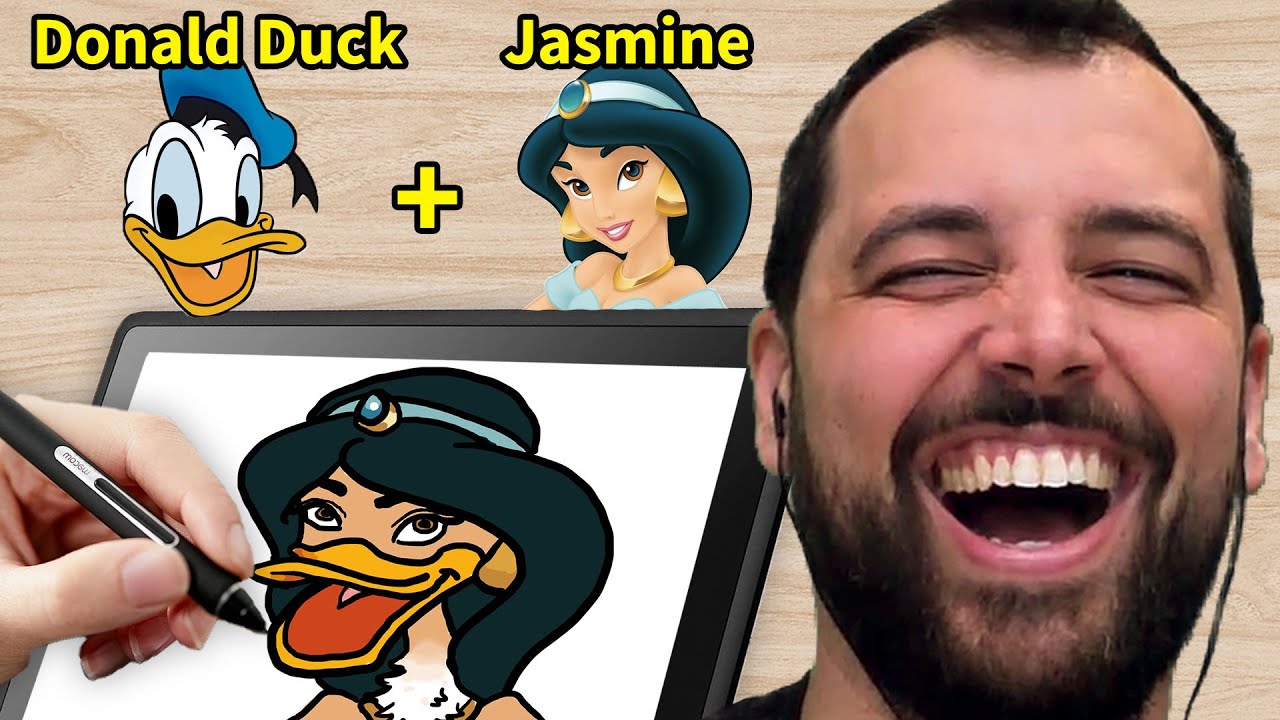 Drawing 3 Cursed Disney Character Fusions
