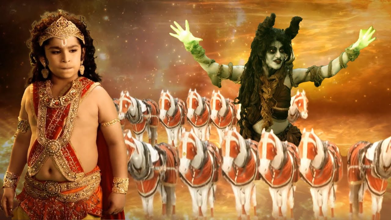 स्वर्ग लोक में आकर जब इस राक्षसी ने सूर्य देव के अश्वो का किया हरण - Hanuman Ke Mahan Karya - EP 182