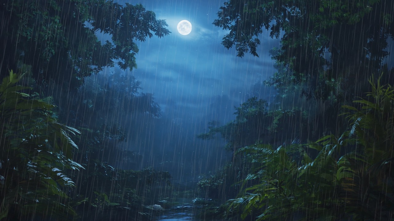 Jungle Rain Sounds for Deep Sleep (8 hours)
