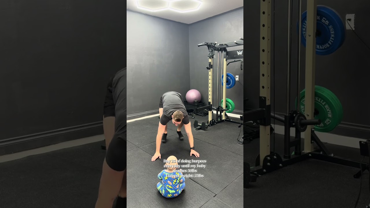 Day 25 of Burpee Challenge with the kiddo! #getafterit #bodyweightworkout #keeptraining #burpees