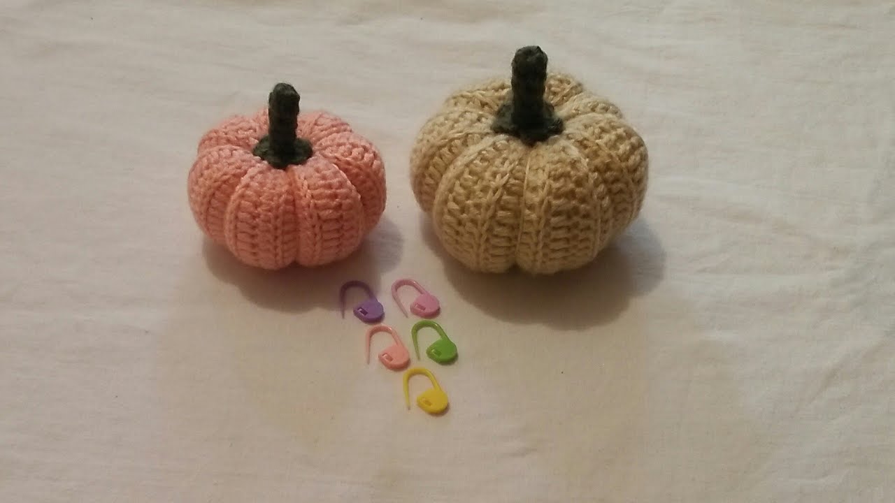 يقطين كروشيه للدبابيس والابر وعلامات الغرز( الماركر)- Crochet Pumpkin- Calabazas de ganchillo