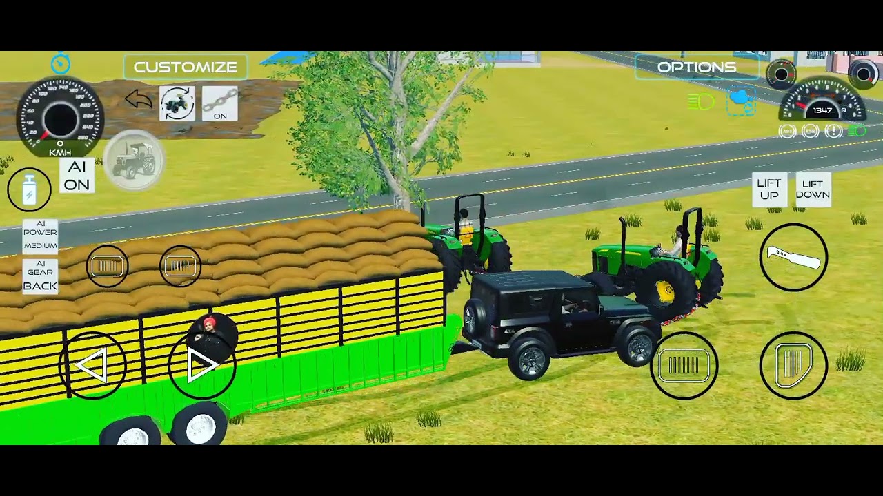 Black Thar aur off roading two big trolley for Thar aur John Deere 5310 tractor aur 5310 tractor 💯💯❌