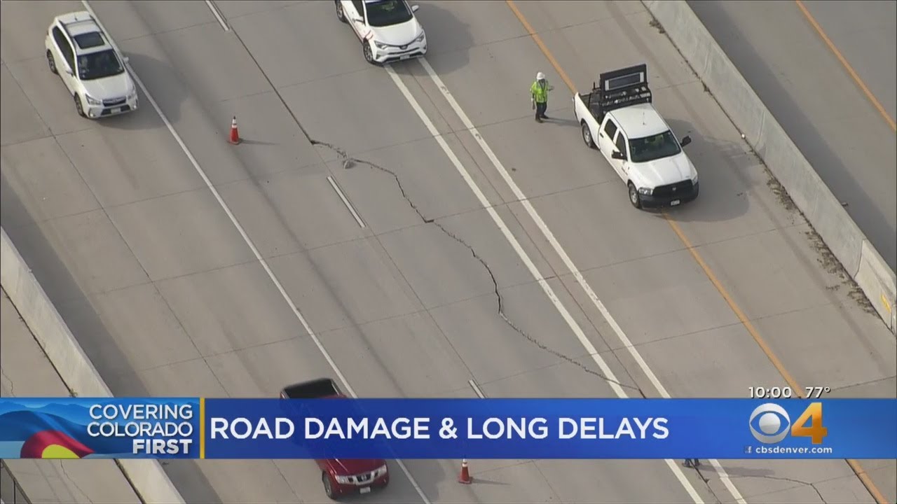 Cracked Concrete Causes Traffic Nightmare On Highway 36