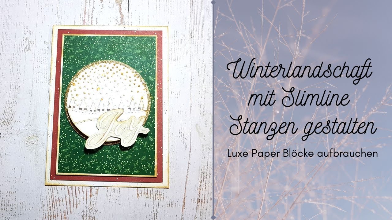 Action Slimline Stanzen f&uuml;r Standard Karten benutzen I Weihnachtskarten basteln mit Action Stanzen