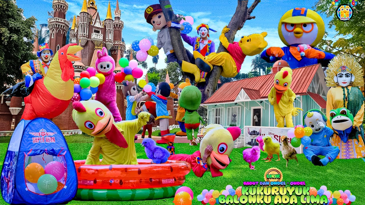 ONDEL ONDEL JOGET BADUT LUCU🔴KUKURUYUK AYAM BERKOKOK & BALONKU | KALAU KAU SUKA HATI TEPUK TANGAN