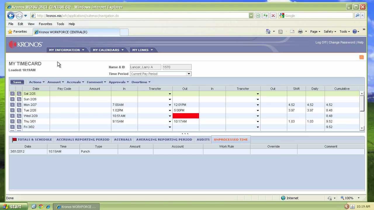 Kronos Training: Hourly Employees