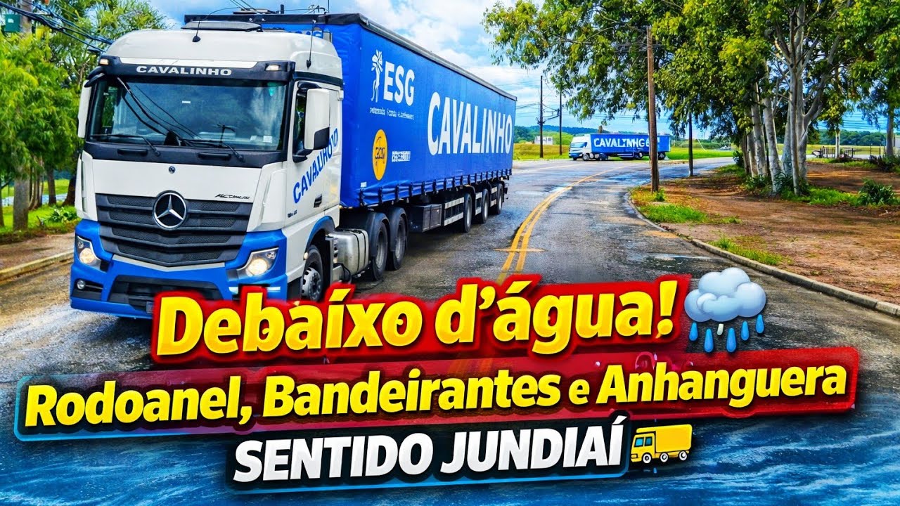 EP64/26 #BR116 RODOANEL #ROD. DOS BANDEIRANTES COM CHUVA PESADA #ANHANGUERA CHEGANDO EM JUNDIAÍ 