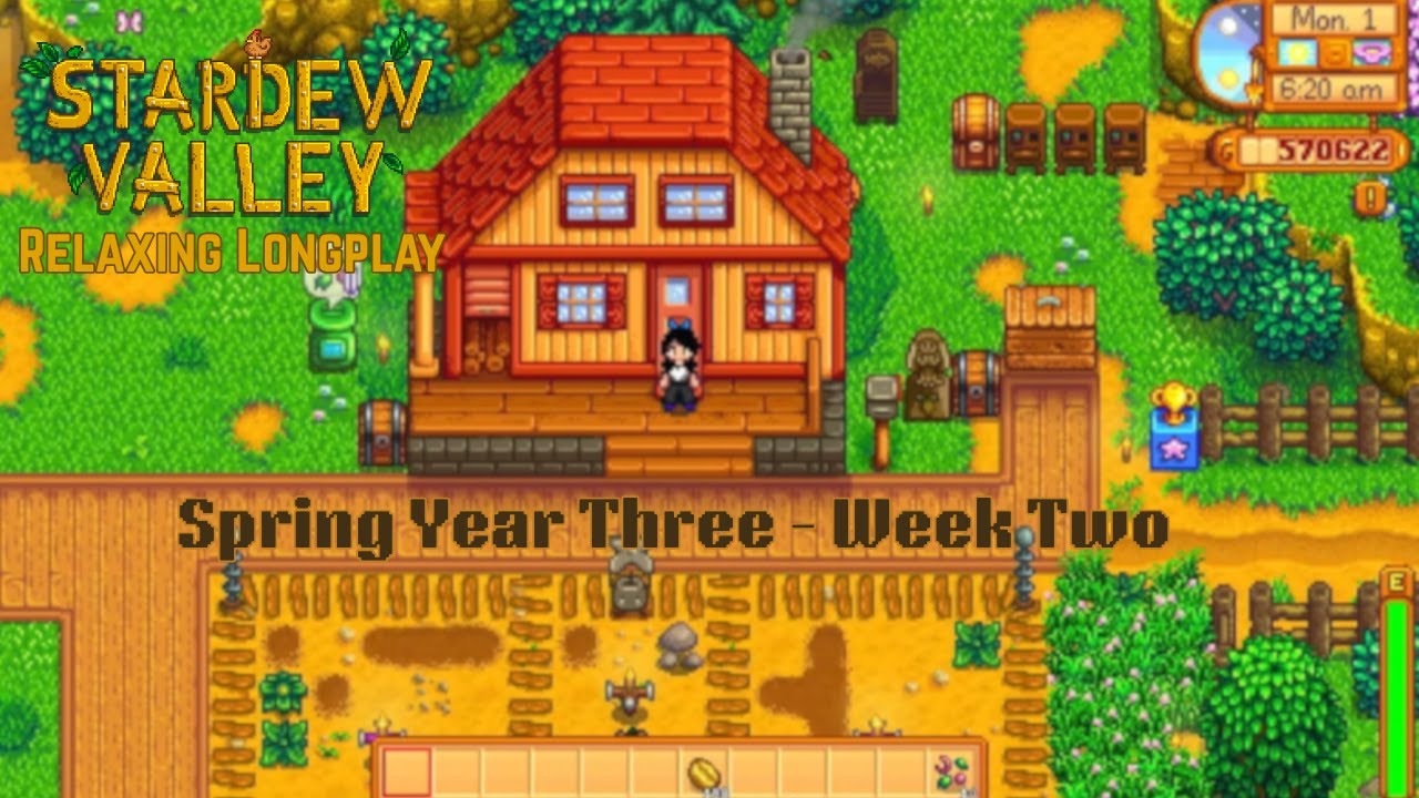 Relaxing Stardew Valley Long play: Year 3 Spring Week 2 (no commentary)