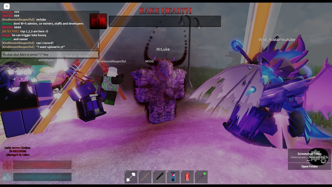 roblox:killing real smiley with Mrluke(The rake V10)