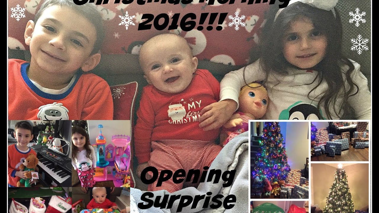 Christmas Morning 2016! 2 Trees lots of presents!! SURPRISE TOYS! Barbie Trolls & more!!!