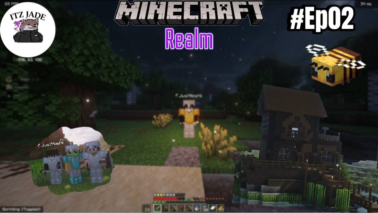 Ep02 || Minecraft Realm-Multiplayer - សង់ផ្ទះ with bro bro🫨