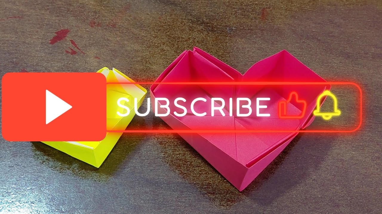 How to make a Heart ❤️ box 📦 from origami paper 