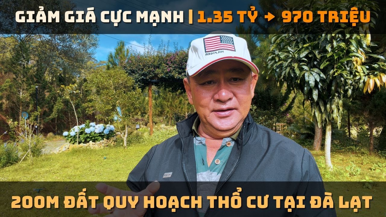( Đã Bán)..Giảm giá cực mạnh | Từ 1,35 tỷ chỉ còn 970 triệu cho 200m đất quy hoạch thổ cư tại Đà Lạt