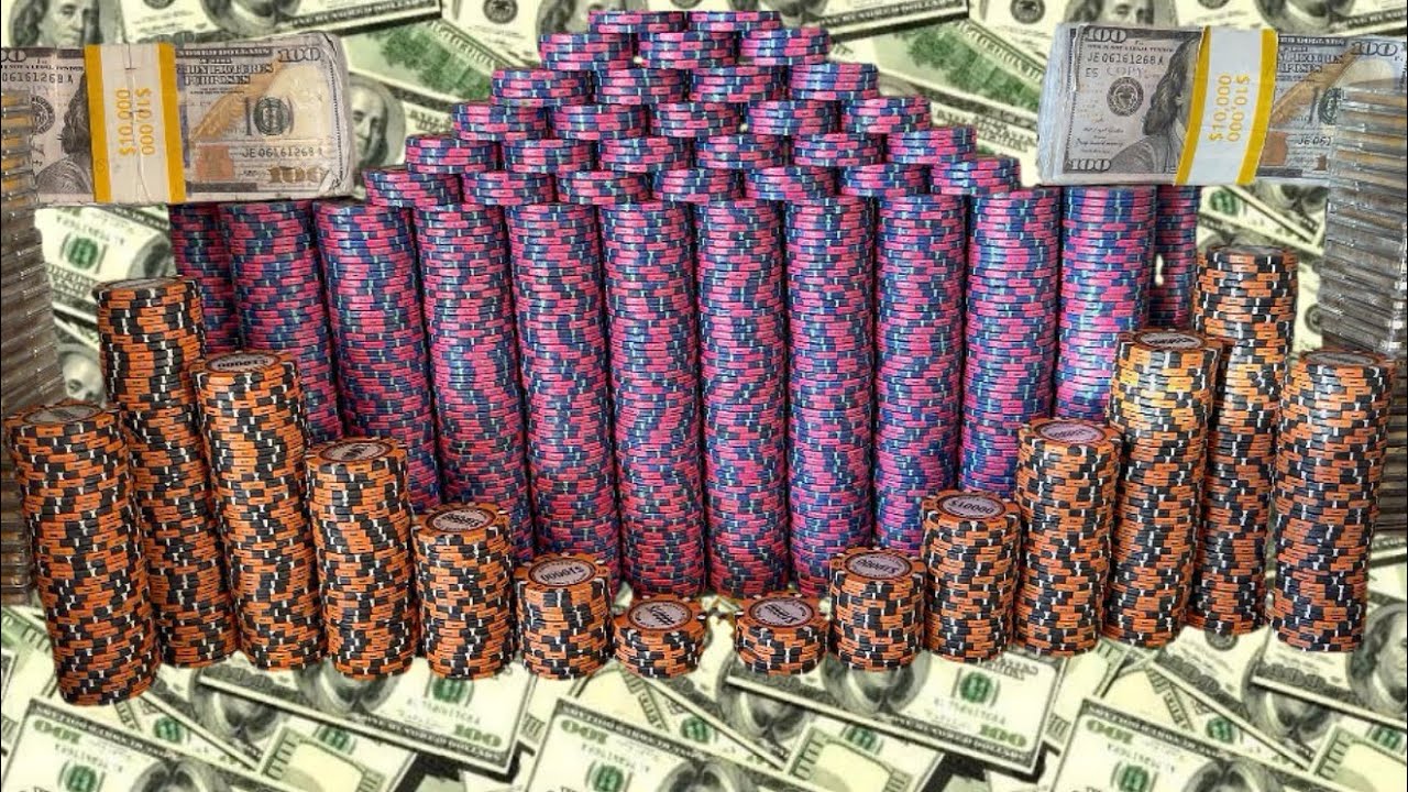 🟣(MUST SEE) WORLD&rsquo;S LARGEST POKER CHIP WALL CRASHED! $1,000,000 BUY IN!!! HIGH RISK COIN PUSHER!!!