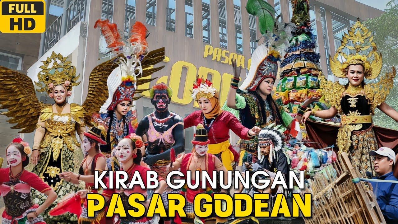 FULL Kirab Gunungan Bedhol Projo Pasar Godean Sleman | Arak arakan Pedagang Pasar Godean