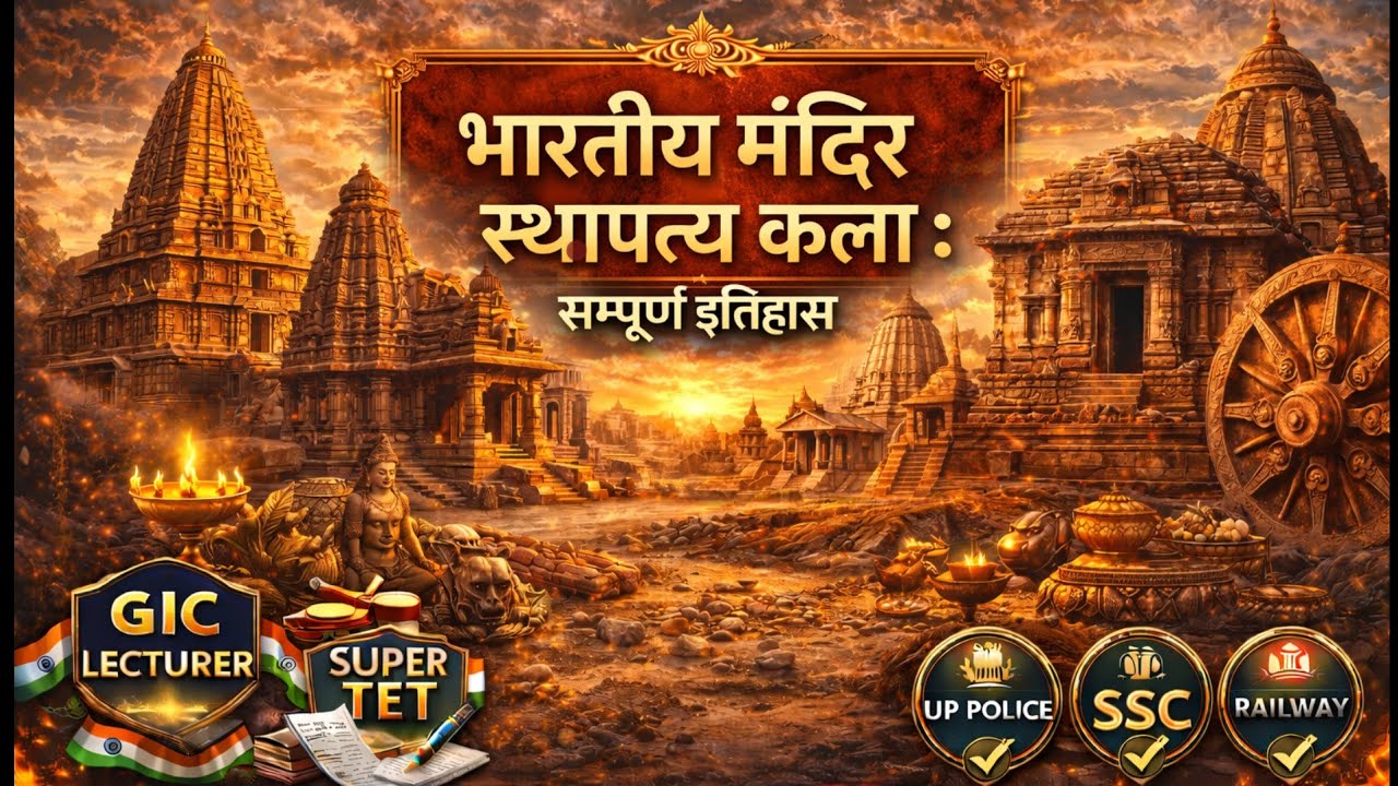 भारतीय मंदिर स्थापत्य कला | नागर, द्रविड़ और वेसर शैली | सम्पूर्ण अध्ययन 2026